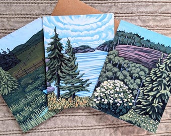 Ontario Landscapes art card set | pack of 3 blank A6 note cards with envelopes