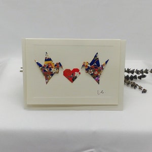 Carte de mariage personnalisée en origami / carte d'anniversaire / shower de bébé / carte de fiançailles