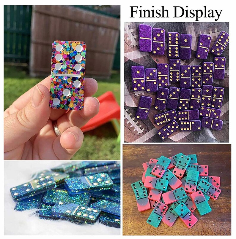 Set of 2 Resin Molds to Make Dominos Set Dominos Casting Mold Etsy