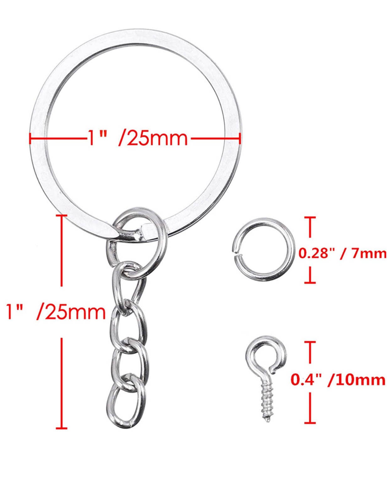 QB Souveniers 5 25 or 50 BULK Key Chain Rings SilverGold Etsy