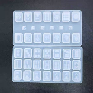 QB Souvenier Mahjong Resin Mold,Chinese Mahjong set silicone, Mahjong ornaments, Soap Handmade, unique gifts, casting craft art epoxy