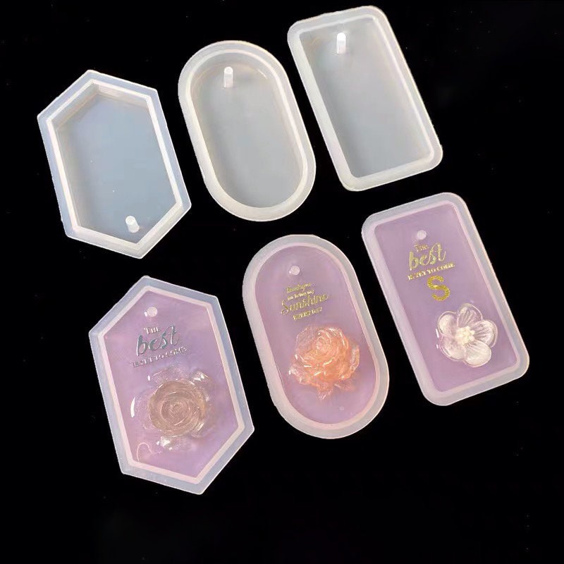 16x8.8x1 Dog Tag Shaped Silicone Mold For Epoxy Resin