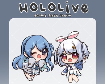 HOLOLIVE Vtuber Holo JP Hoshimachi Suisei Usada Pekora Kyou mo Kawaii Sui-chan Pain Peko Chibi Double-sided Acrylic Charm Keychain