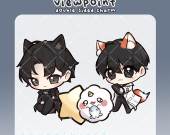 ORV Omniscient Reader's Viewpoint Baby Biyoo Squid Fox Kim Dokja Sunfish Wolf Yoo Joonghyuk Chibi Double-sided Acrylic Charm Keychain