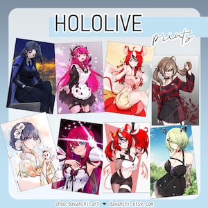 HOLOLIVE Vtuber HoloEN Promise Council Nanashi Mumei Hakos Baelz Ouro Kronii Ceres Fauna IRyS Mini Print 4x6