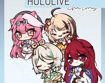 HOLOLIVE Vtuber HoloJustice Elizabeth Rose Bloodflame Raora Panthera Cecelia Immergreen Chibi Doppelseitiger Acrylanhänger Schlüsselanhänger