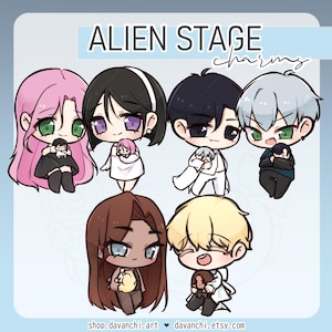 ALIEN STAGE ALNST Charms Mizi Sua Ivan Till Hyuna Luka Mizisua IvanTill Hyuluka Couple Plush Acrylic Vivinos Charm Keychain