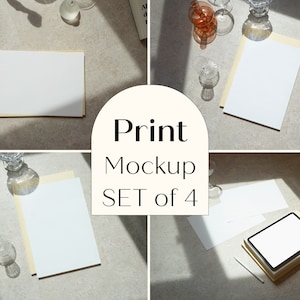 Print Mockup SET A4 Paper Branding Mockup iPad Mockup
