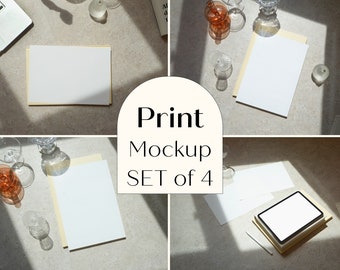 Print Mockup SET A4 Paper Branding Mockup iPad Mockup