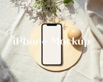 iPhone Mockup-stijl Mock-up voor mobiel apparaat met slimme objectlaag