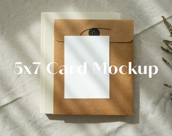 5X7 Card Mockup Invitation Mockup Wedding Card Mockup Branding Mockup PSD