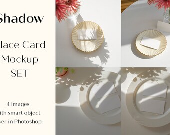 Tischkarte Mockup SET Visitenkarte Mockup Besuchskarte Mockups PSD Branding Hochzeit Briefpapier Mockup