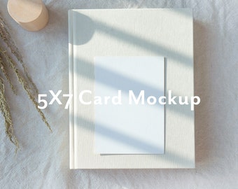 5X7 Card Mockup Stationery Mockup Wedding Invitation Greeting Card Mockup