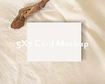 Styled 5X7 Card Mockup Stationery Mockup Greeting Card Mockup Invitation Mockup Wedding Card Mockup PSD