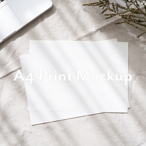 Natural Mood A4-papiermodel met schaduwbrandingmodel Documentmodel Flyermodel