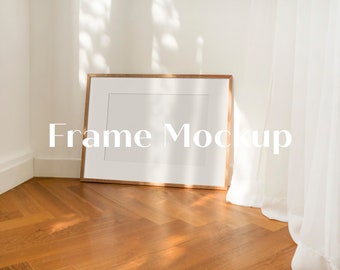 Styled Frame Mockup Wood Frame Mockup Horizontal Frame Mockup Poster Mockup Minimalist Frame Mockup
