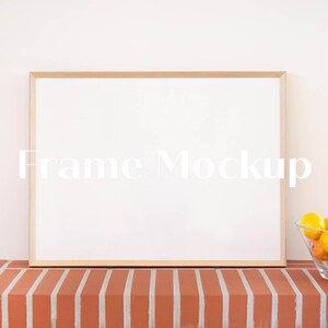 Frame Mockup Horizontal, Photoshop Mockup Wood Frame, Wall Art Mock up