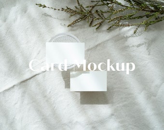 Styled Business Card Mockup Place Card Mockup Stationery Mockup PSD