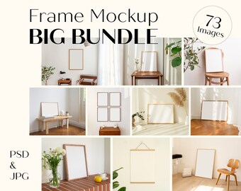 Frame Mockup Megabundel, gestileerde fotolijst Mock Up, Photoshop Mockup