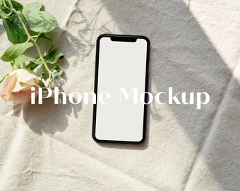 iPhone mockup, mobiel apparaat mockup, digitale uitnodiging mockup