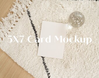 5X7 kaart mockup briefpapier mock-up artwork print uitnodiging mockup