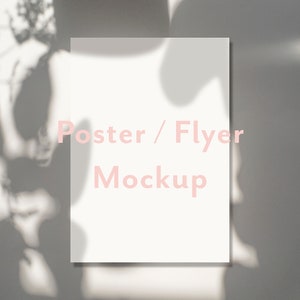 Poster Mockup with Shadow Print Mockup Flyer Mockup Document Mockup A size