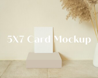 Card Mockup 5X7 Card Wedding Stationery Mockup Invitation Greeting Card Mockup