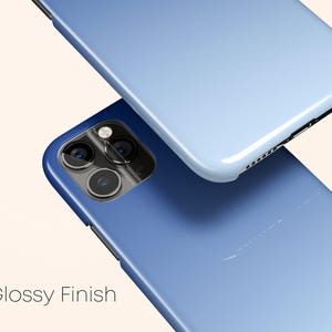 Blue Ombre Phone Case, Gradient Protective Hard Shell Cover image 3