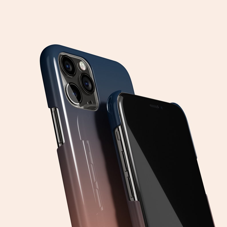 Teal Gradient Phone Case, Peach Gradient iPhone Case, Teal iPhone 12 Case, Peach iPhone 11 Case, Teal iPhone X Case, Gradient iPhone XR Case image 3