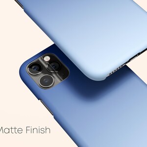 Blue Ombre Phone Case, Gradient Protective Hard Shell Cover image 2