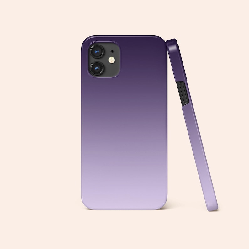 Lila Ombre Handyhülle, Hard Shell Schutzhülle mit Farbverlauf Bild 5