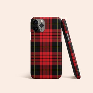 Red Tartan Plaid Phone Case, Classic Scottish Check Pattern, Preppy Design Style, Protective Cover for iPhone, Galaxy and Pixel image 3