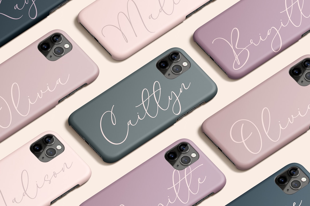 Custom Dusty Pink Phone Case, Mauve Personalized iPhone 14 Case ...