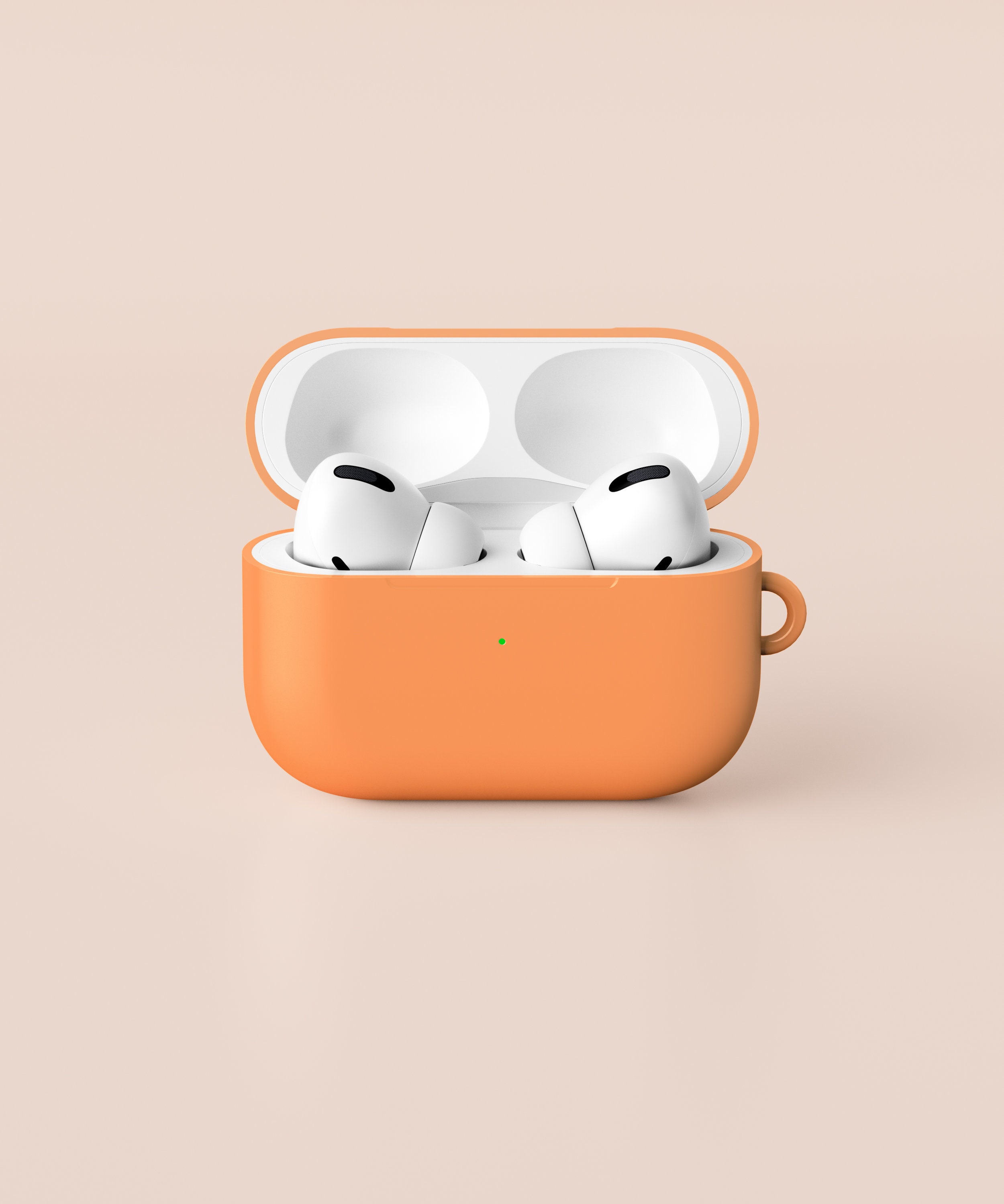 Bright Neon Orange Airpods Pro & 2/1 Case Shockproof 360º Protective Apple Airpods  Case Wireless Charging Visible Front LED 