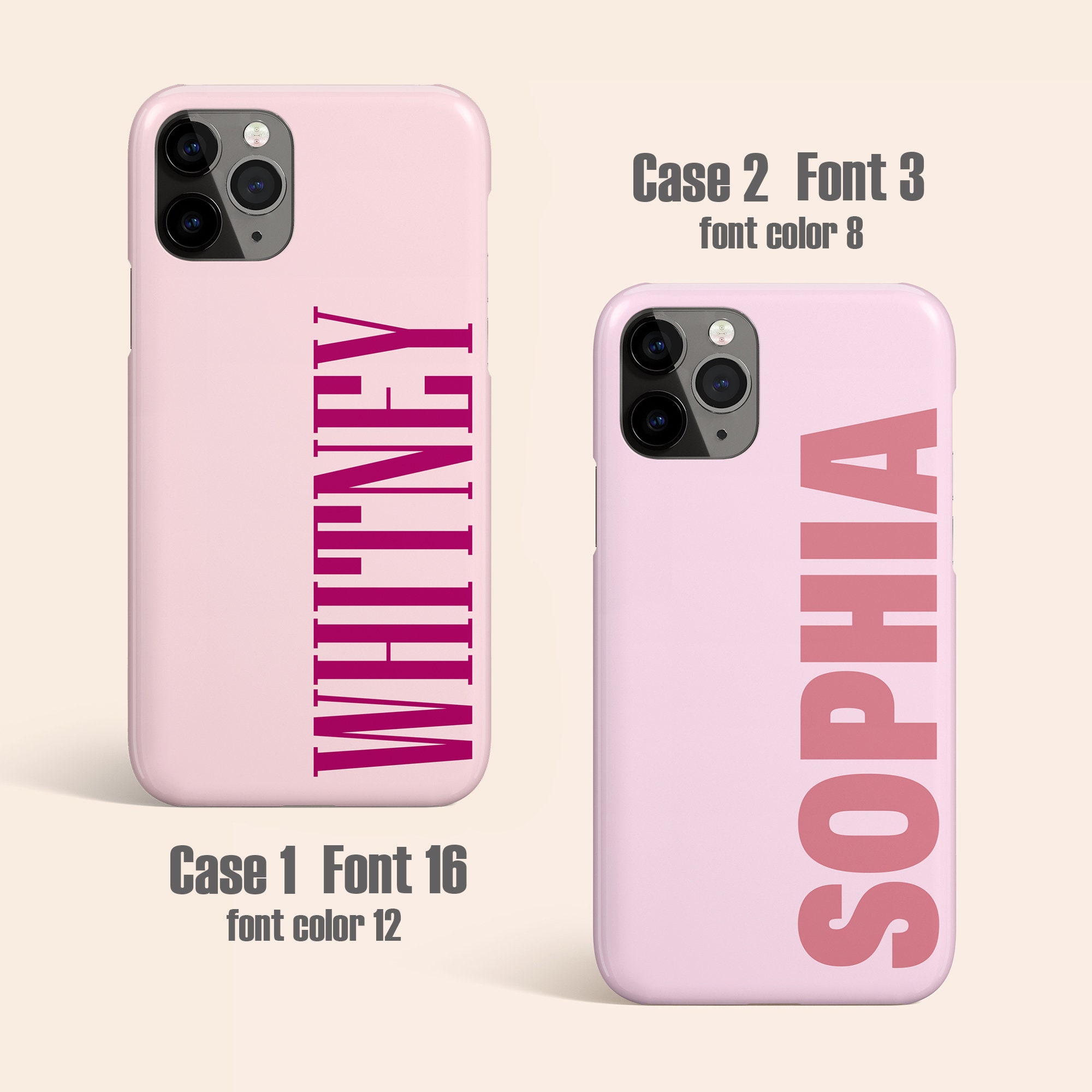 Styletify Personalized Handwriting Name Phone Case For IPhone 11 Pro Monogram Initials Shockproof Case Custom Text Protective Cover Customized Clear Case Side Placement - View #4