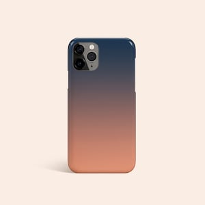 Teal Gradient Phone Case, Peach Gradient iPhone Case, Teal iPhone 12 Case, Peach iPhone 11 Case, Teal iPhone X Case, Gradient iPhone XR Case image 2