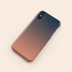 Teal Gradient Phone Case, Peach Gradient iPhone Case, Teal iPhone 12 Case, Peach iPhone 11 Case, Teal iPhone X Case, Gradient iPhone XR Case image 4