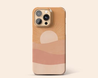 Boho Golden Sunrise Phone Case, Sun iPhone 14 Case, Sunshine iPhone 13 Case, Mountains iPhone 12, Sunset iPhone 11 Case, Matte Tough Case