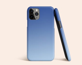 Blaue Ombre-Telefonhülle, Hartschalen-Schutzhülle mit Farbverlauf