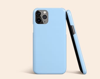 Powder Blue Phone Case, Light Solid Blue iPhone 15 Case, Baby Blue iPhone 14 Case, Pale iPhone 13 Pro Max Case, Pastel iPhone 12 Case