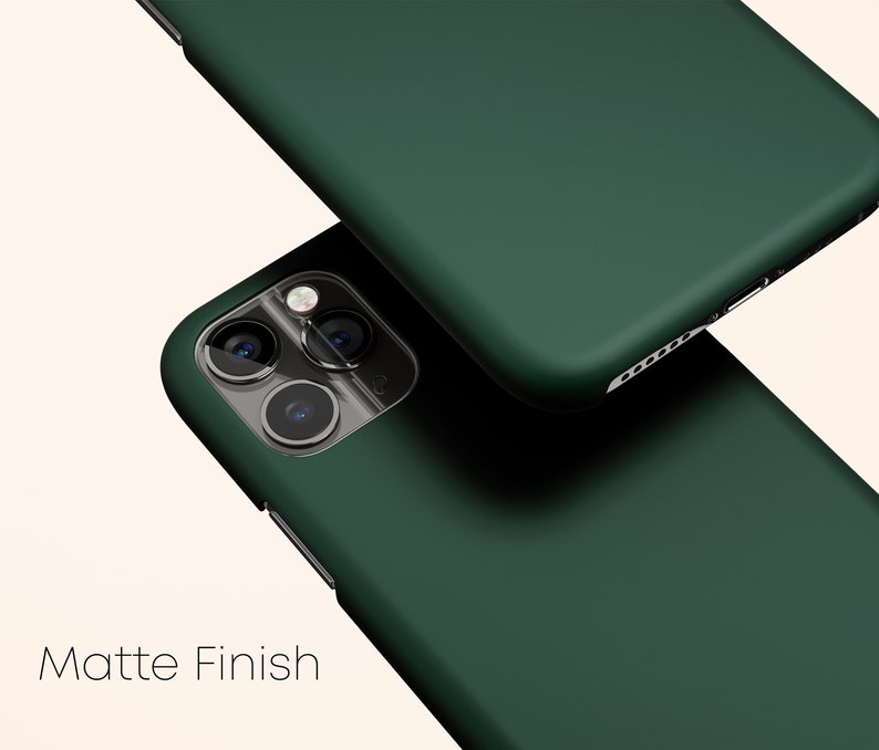 Dark Green Phone Case Forest Green Iphone 12 Case Emerald Etsy