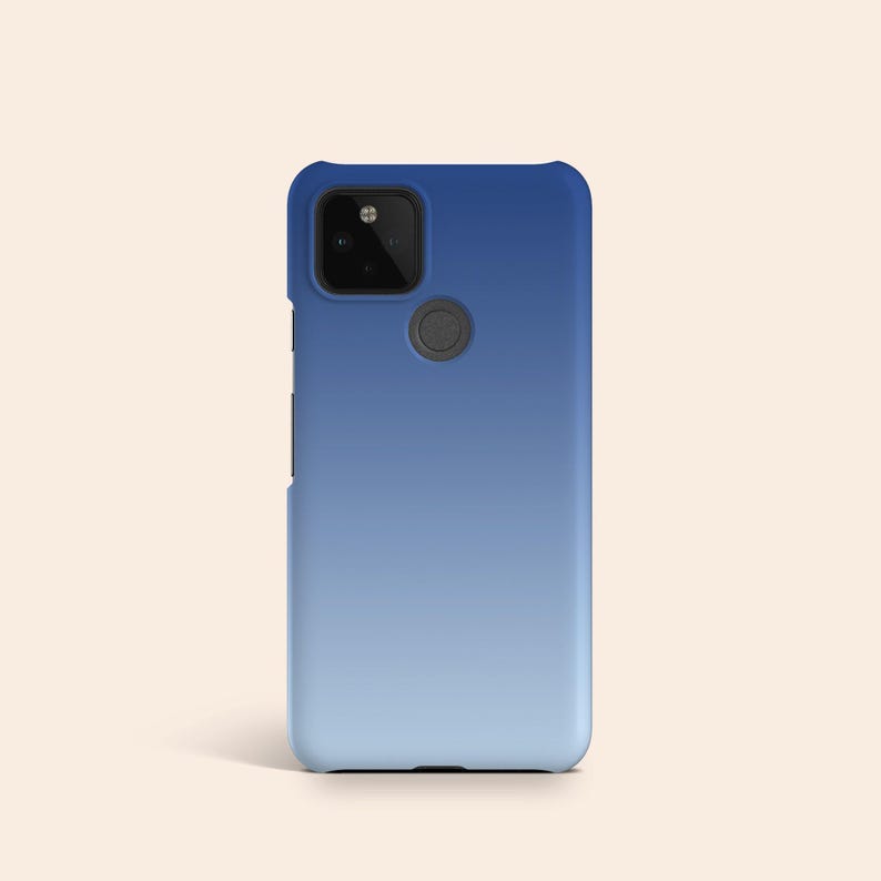 Blue Ombre Phone Case, Gradient Protective Hard Shell Cover image 8
