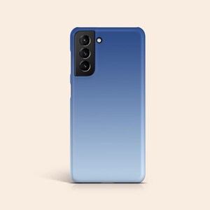Blue Ombre Phone Case, Gradient Protective Hard Shell Cover image 7