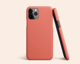 Buy Pink Coral Phone Case, Peachy Pink iPhone 15 Case, Solid