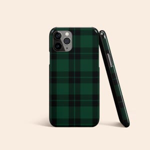 Green Plaid Phone Case, Tartan iPhone 14 Case, Winter iPhone 13 Case, Autumn iPhone 12 Case, Preppy iPhone 11 Case, Galaxy S23 Case