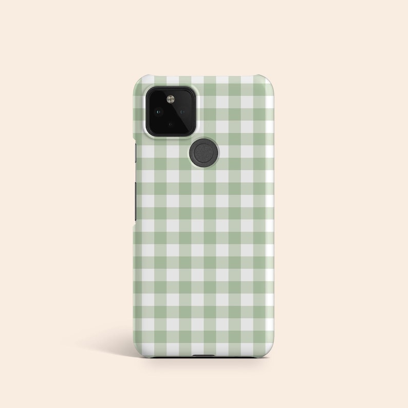 Green Gingham Phone Case, Checkered iPhone 13 Case, Green Plaid iPhone 12 Case, iPhone 11 Case, iPhone XR Case, Galaxy Phone Case, pixel image 7