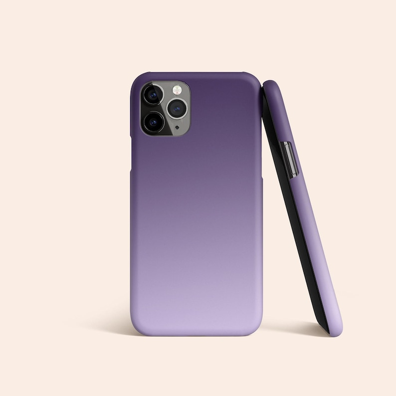 Lila Ombre Handyhülle, Hard Shell Schutzhülle mit Farbverlauf Bild 1