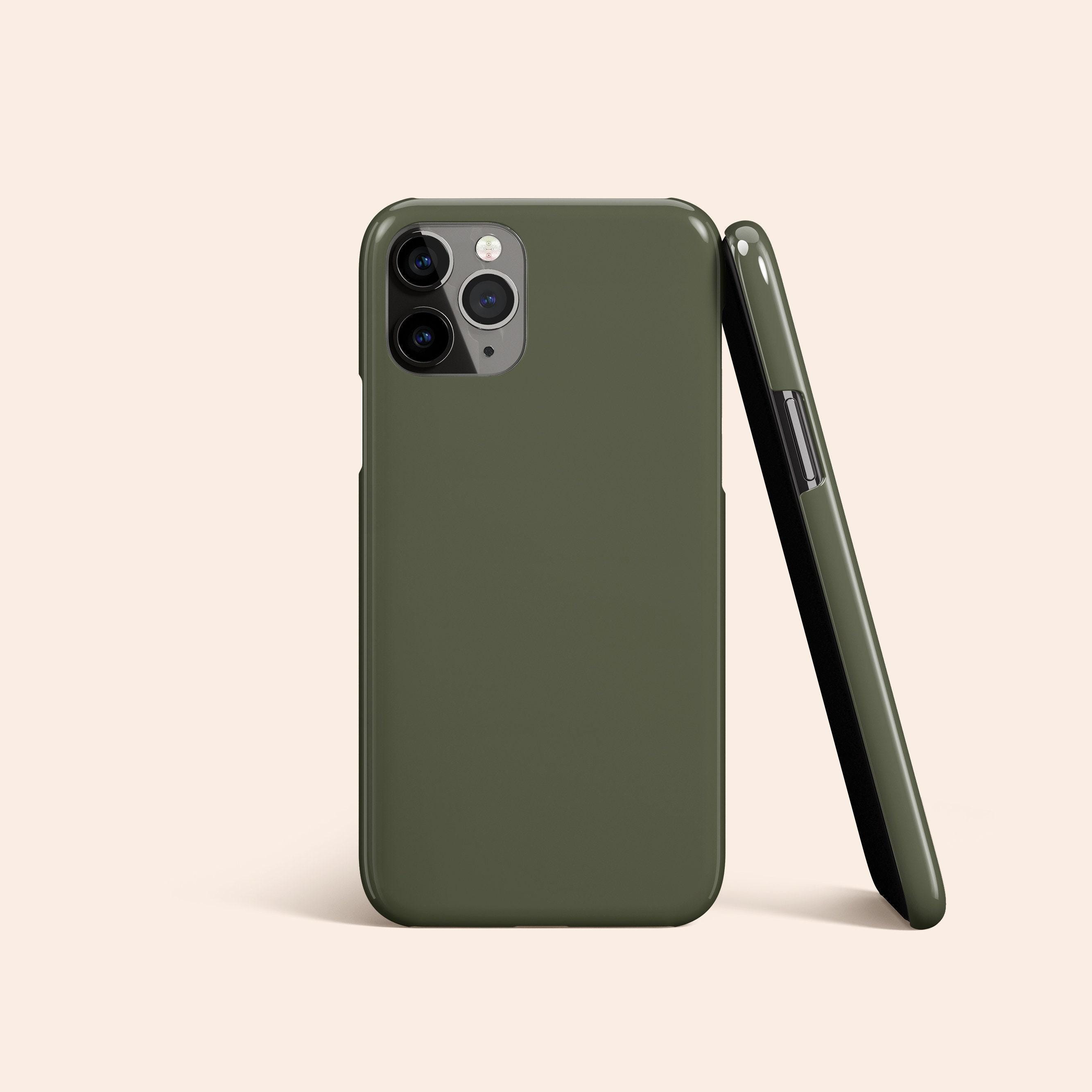 【ケースのみ】PORTER iPhone15 Pro スマホケース オリーブ Olive Green Phone Case, Solid iPhone 15 Pro Max Protective Cover