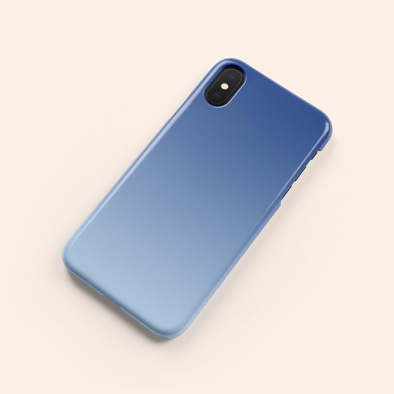 Blue Ombre Phone Case, Gradient Protective Hard Shell Cover image 6