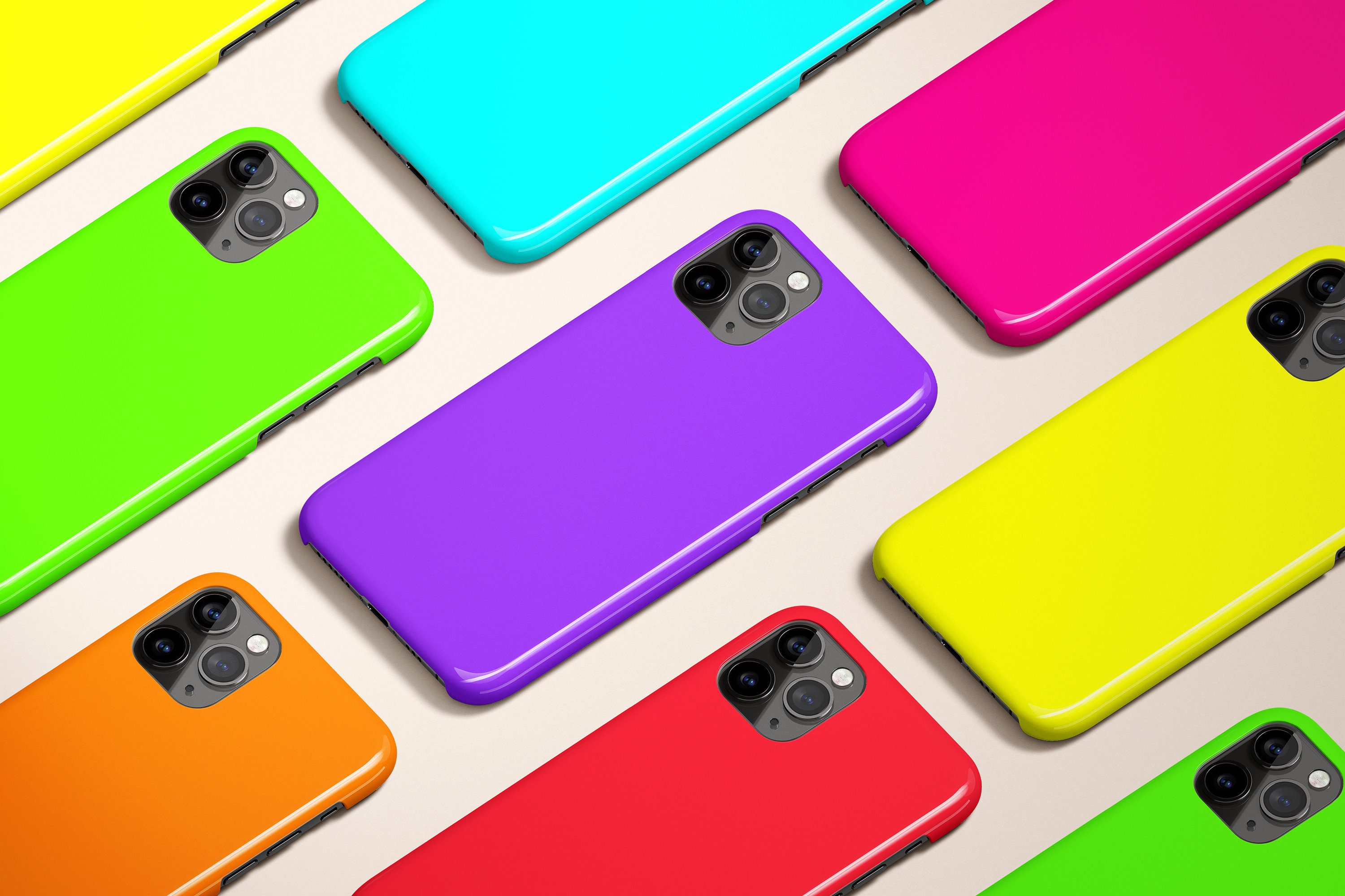 Neon Yellow Phone Case Neon Phone Case Neon iPhone 12 Case Etsy